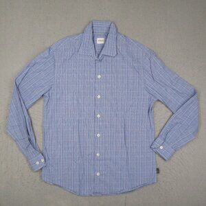 Armani Collezioni Dress Shirt Mens Medium Blue Long Sleeve Button Up Tunisia